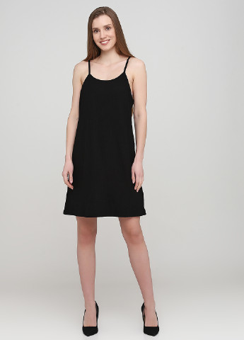 Черное кэжуал платье платье-майка H&M однотонное
