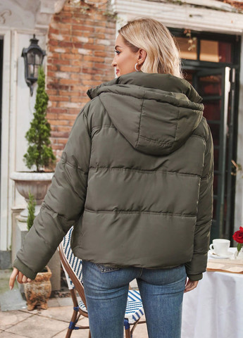 Оливкова (хакі) демісезонна куртка SHEIN