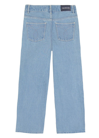 Голубые демисезонные прямые джинсы Calvin Klein