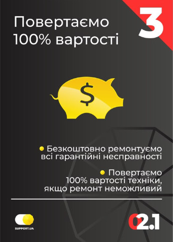 +2 года гарантии (7501-10000), Электронный сертификат от Support.ua