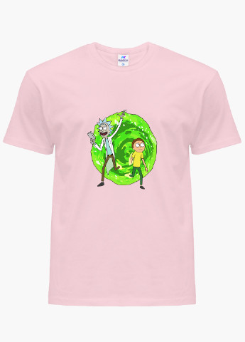 Рожева демісезонна футболка дитяча рік і морті (rick and morty) (9224-1240) MobiPrint