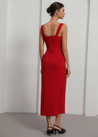 Червона кежуал сукня SHEIN однотонна