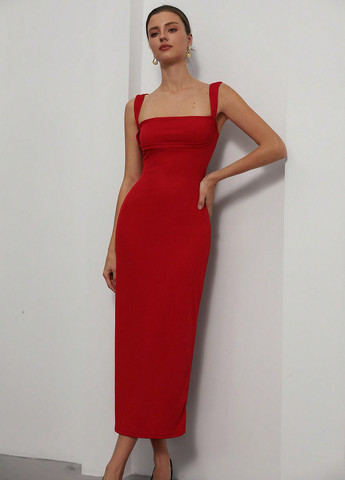 Червона кежуал сукня SHEIN однотонна