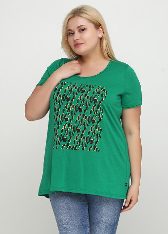 Зелена літня футболка Adia Fashion