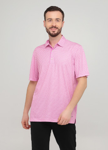 Розовая футболка-поло для мужчин Greg Norman с рисунком