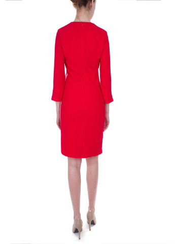 Красное кэжуал платье Oui однотонное