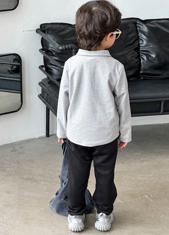 Комбінований демісезонний костюм (сорочка, штани) брючний, з сорочкою SHEIN