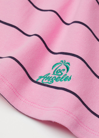 Розовая кэжуал в полоску юбка H&M