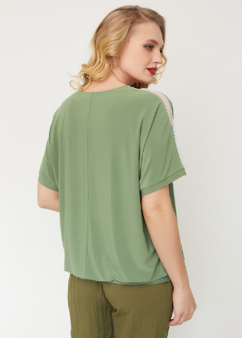 Оливковая летняя блуза Miledi