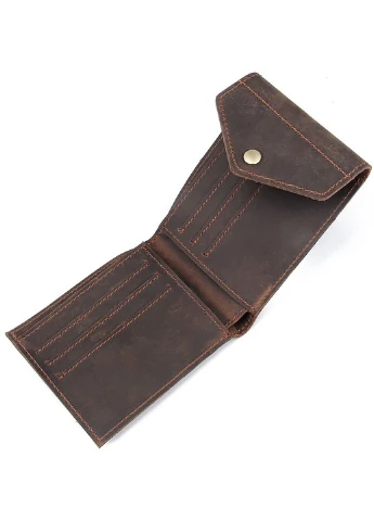 Чоловічий шкіряний гаманець 12х9х1,5 см Vintage (252133259)