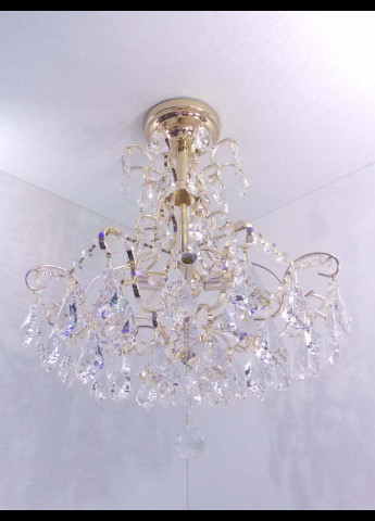 Люстра стельова кришталева 90050/4 Золото 59х49х49 см. Handmade (234538054)