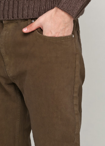 Оливковые демисезонные прямые брюки H&M