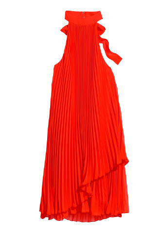 Красное коктейльное платье а-силуэт H&M однотонное
