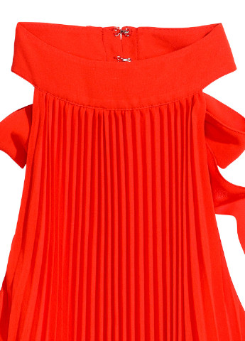 Красное коктейльное платье а-силуэт H&M однотонное