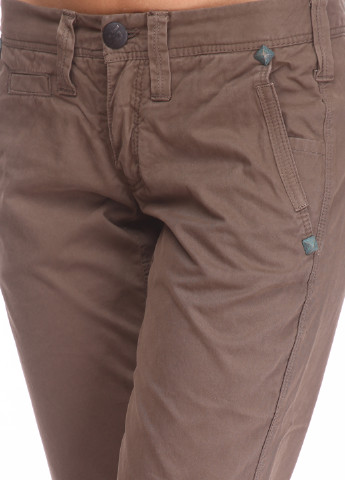 Коричневые кэжуал демисезонные прямые брюки Ra-Re
