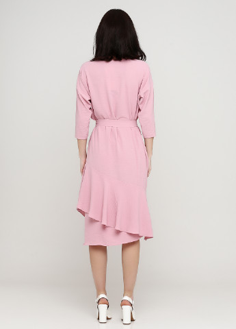 Розовое кэжуал платье а-силуэт Olga Shyrai for PUBLIC&PRIVATE однотонное