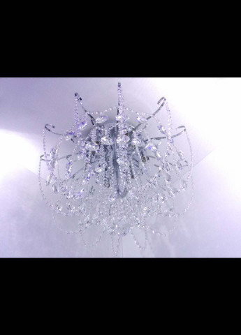 Люстра стельова кришталева з пультом 90080/8 Хром 49х63х63 см. Handmade (234539749)