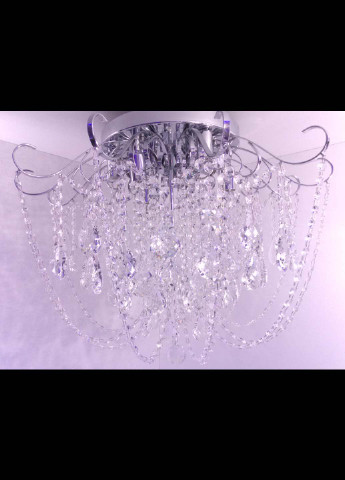 Люстра стельова кришталева з пультом 90080/8 Хром 49х63х63 см. Handmade (234539749)