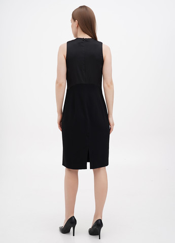 Черное кэжуал платье с открытыми плечами Ralph Lauren однотонное