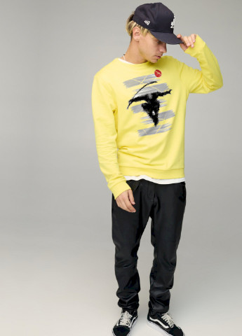 Жовтий свитшот мужской basic /no flis/ YAPPI малюнок (254557632)
