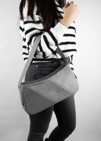 Шкіряна сумка багет Letty сіра Kozhanty (252316677)