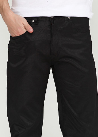 Черные кэжуал демисезонные прямые брюки LS Jeans