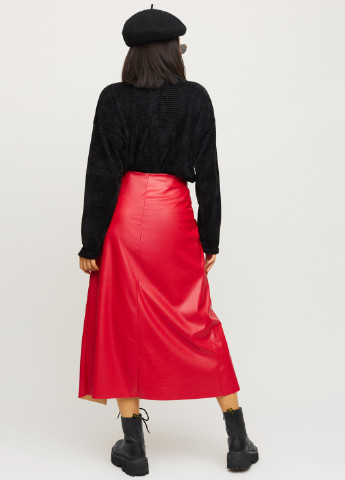 Красная кэжуал однотонная юбка Karree на запах