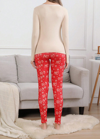 Комбінована всесезон піжама (лонгслів, легінси) лонгслів + легінси SHEIN