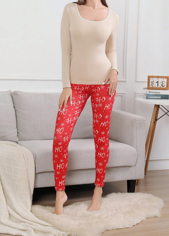 Комбінована всесезон піжама (лонгслів, легінси) лонгслів + легінси SHEIN