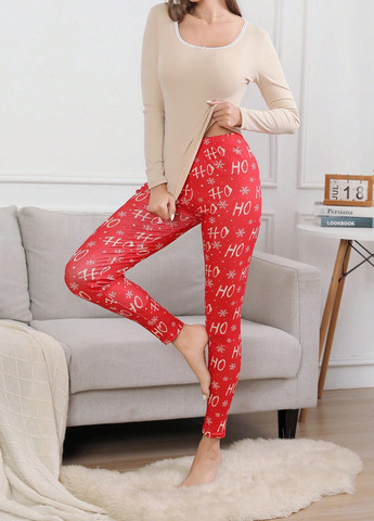 Комбінована всесезон піжама (лонгслів, легінси) лонгслів + легінси SHEIN