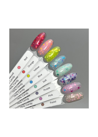 Декоративный гель для наращивания ногтей Candy Gel Orange, 20 г Izzy (363030763)