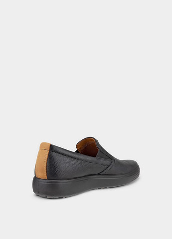 Черные слипоны Ecco с тиснением, с логотипом