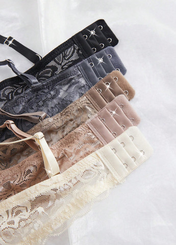 Серо-бежевый корбей бюстгальтер (5 шт.) SHEIN с косточками полиэстер