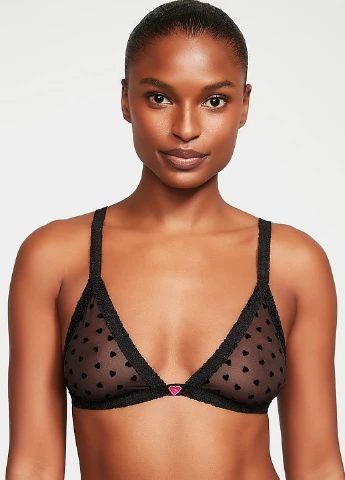 Черный демисезонный комплект (бюстгалтер, трусики) Victoria's Secret