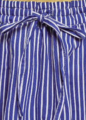 Синяя кэжуал в полоску юбка Oodji клешированная
