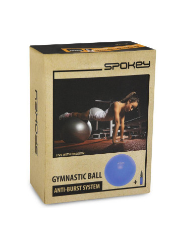 Гимнастический мяч для спорта с насосом 55х55 см Spokey (255405021)