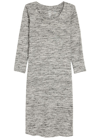 Світло-сіра кежуал сукня H&M меланжева