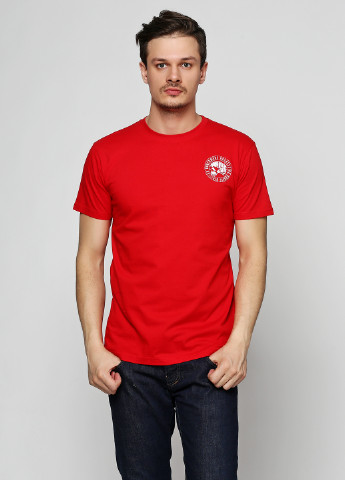 Красная футболка с коротким рукавом Dobermans Aggressive