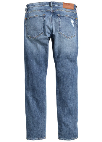Синие демисезонные прямые джинсы H&M