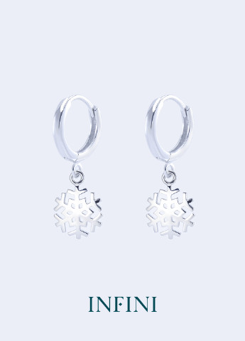 Сережки срібні Infini со снежинками (251126750)