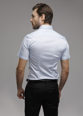 Белая классическая рубашка в полоску Franttini с коротким рукавом