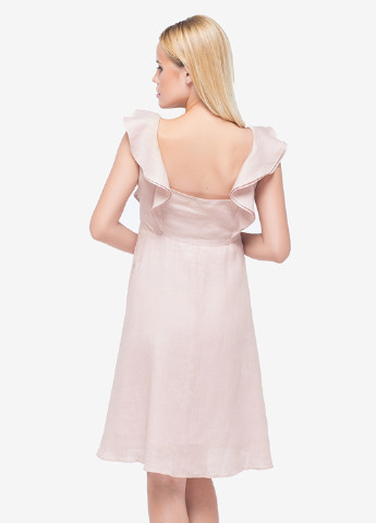 Світло-рожева кежуал сукня кльош MORANDI однотонна