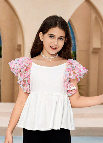 Біла літня футболка SHEIN