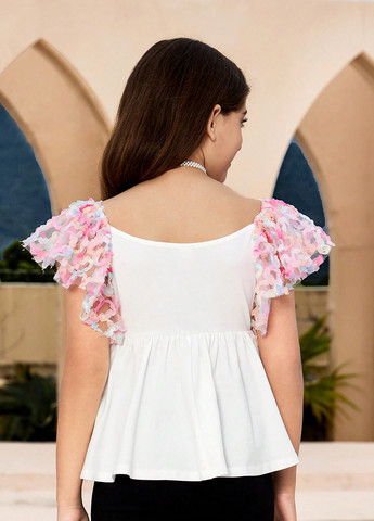 Біла літня футболка SHEIN