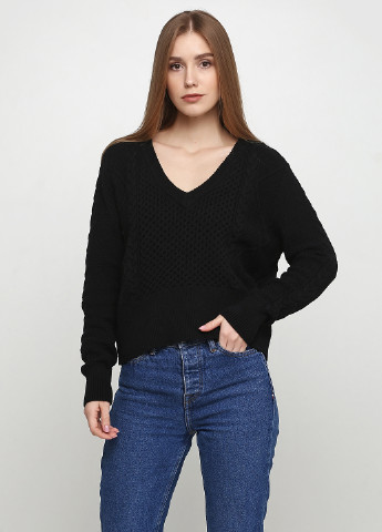 Черный демисезонный пуловер пуловер Banana Republic