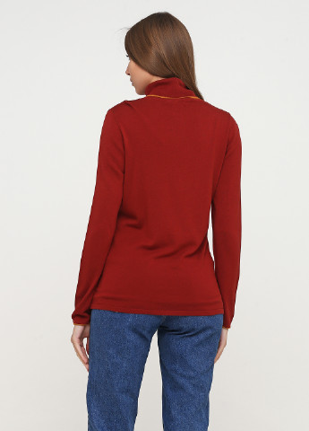 Пуловер S.Oliver однотонный коричневый кэжуал