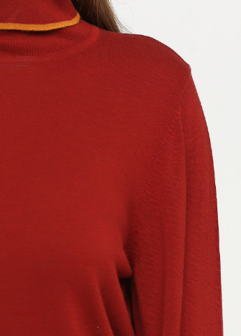 Пуловер S.Oliver однотонный коричневый кэжуал