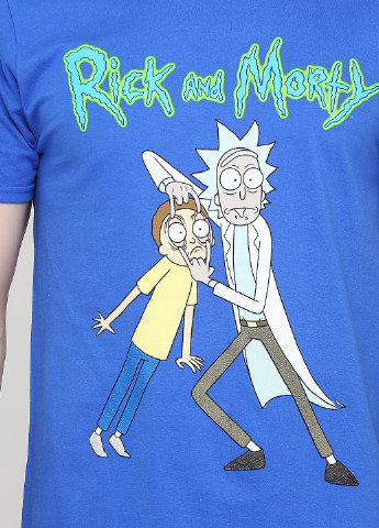 Синяя летняя футболка Rick and Morty