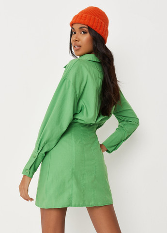 Зелена кежуал сукня сорочка Missguided однотонна