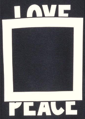Свитшот H&M - Прямой крой рисунок темно-синий кэжуал хлопок - (176033635)